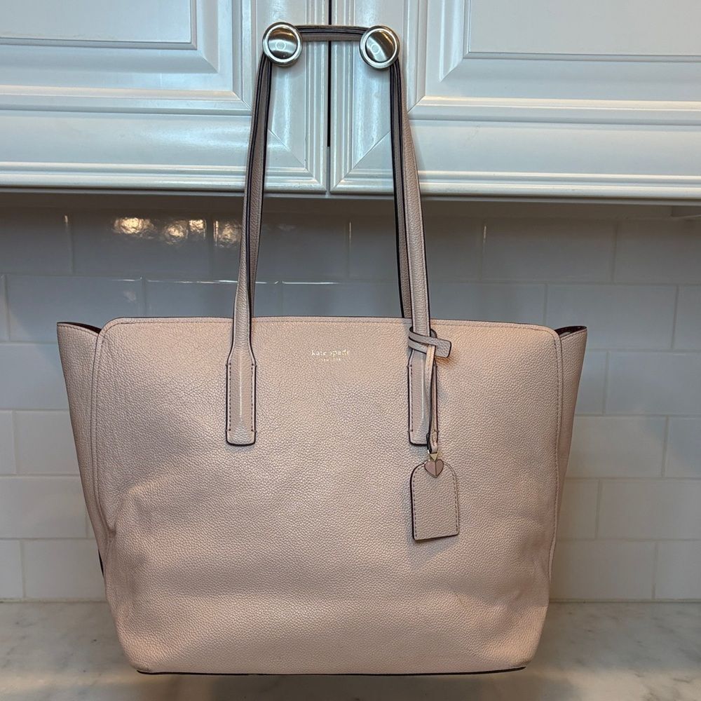 Kate Spade Bag Purse Handbag Leather Tote Bag Pebbled Large Margaux Pocketbook